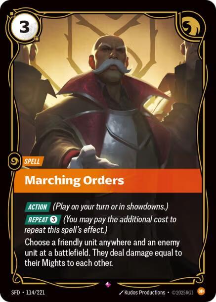 Marching Orders 114/221 card from Spiritforged