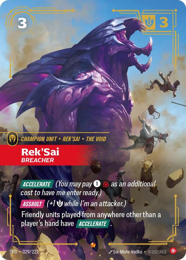 Rek'Sai - Breacher 029/221 card from Spiritforged