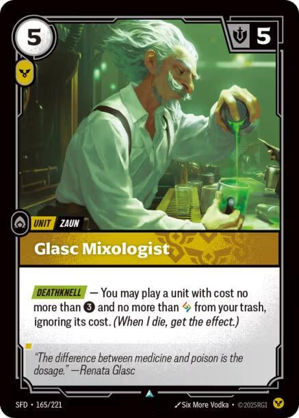Glasc Mixologist 165/221 card from Spiritforged