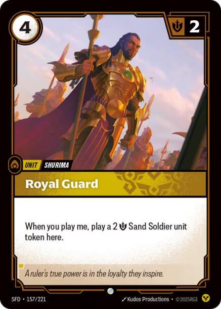 Royal Guard 157/221 card from Spiritforged