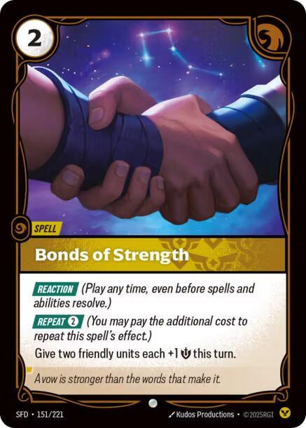 Bonds of Strength 151/221 card from Spiritforged