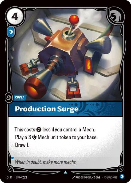Production Surge 076/221 card from Spiritforged
