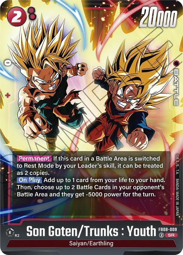 Son Goten/Trunks : Youth FB08-009 card from Saiyan's Pride