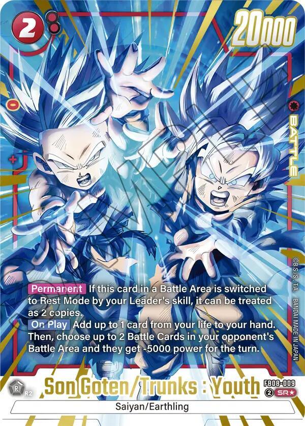 Son Goten/Trunks : Youth (Alternate Art) FB08-009 card from Saiyan's Pride