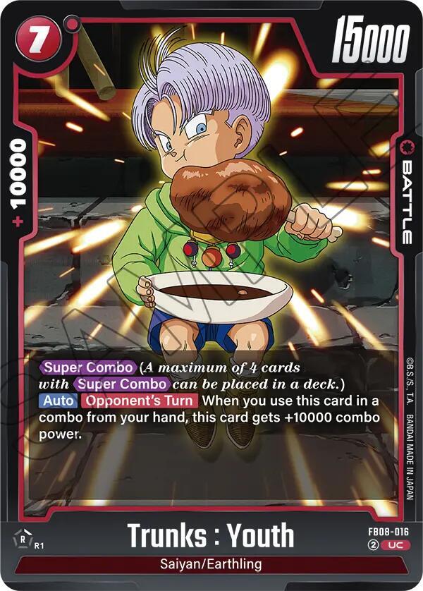 Trunks : Youth FB08-016 card from Saiyan's Pride
