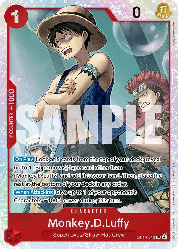 Monkey.D.Luffy OP14-013 card from The Azure Sea's Seven