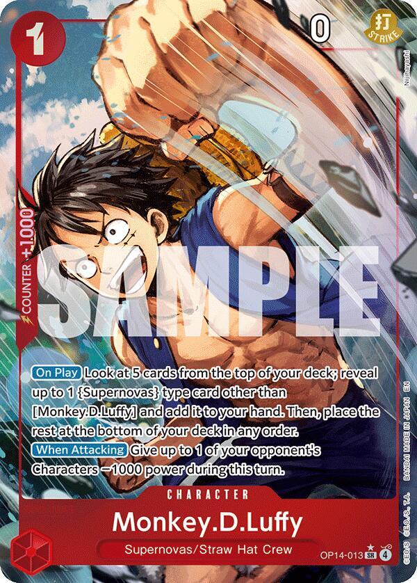 Monkey.D.Luffy (Alternate Art) OP14-013 card from The Azure Sea's Seven