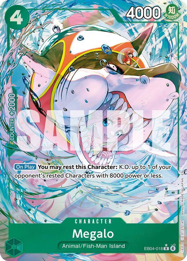 Megalo (Alternate Art) EB04-018 card from The Azure Sea's Seven