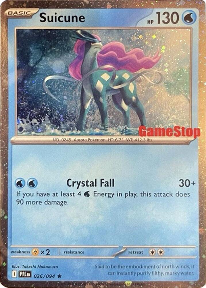 Suicune (Cosmos Holo) (Gamestop Exclusive) 024/131 card from Miscellaneous Cards & Products