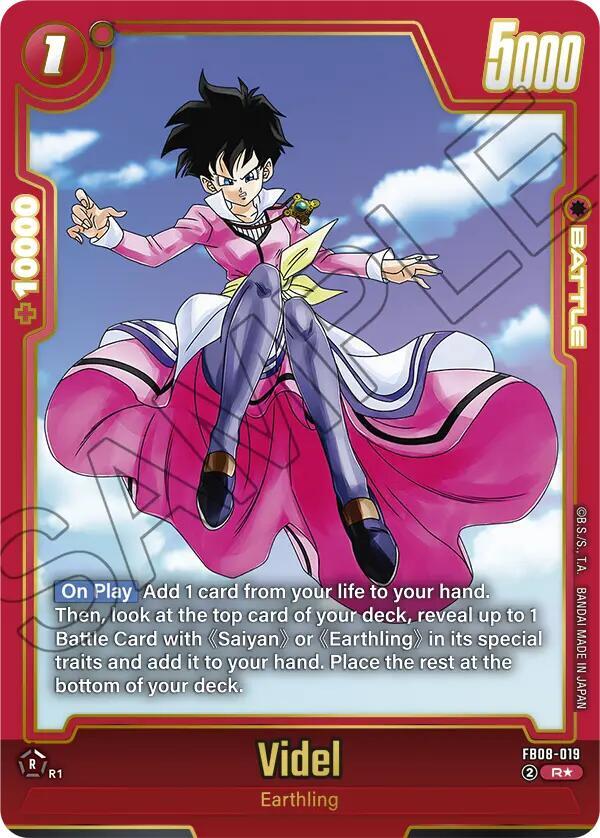 Videl (Alternate Art) FB08-019 card from Saiyan's Pride