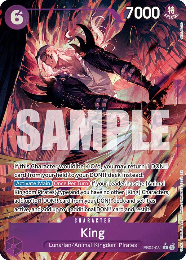 King (Alternate Art) EB04-031 card from The Azure Sea's Seven