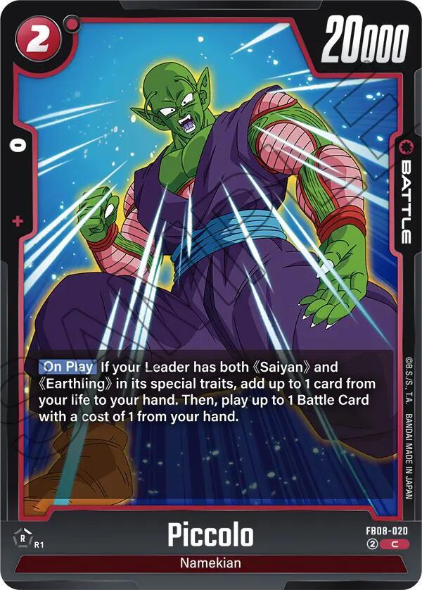 Piccolo FB08-020 card from Saiyan's Pride