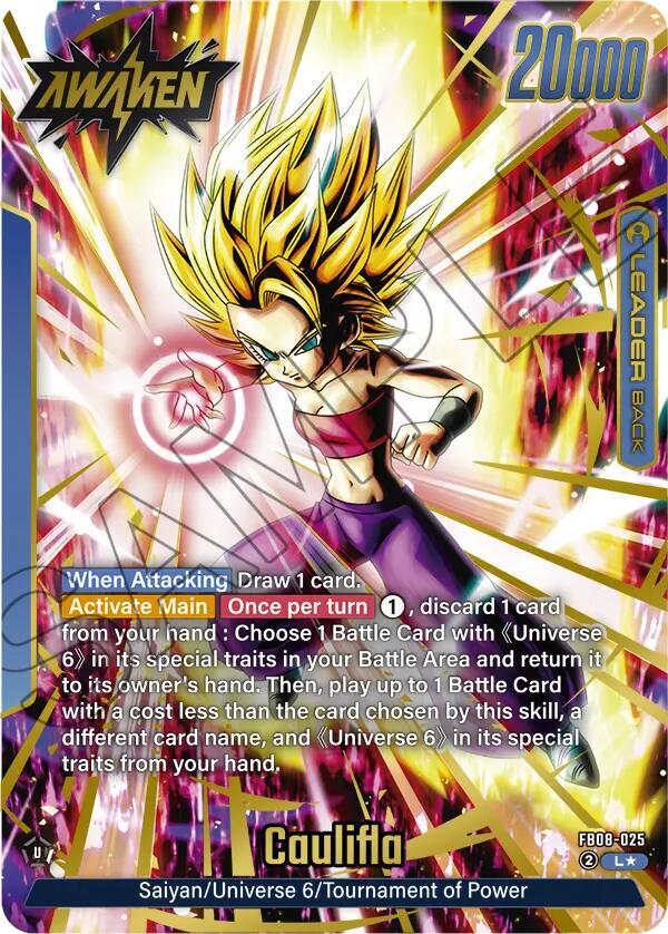 Caulifla (Alternate Art) FB08-025 card from Saiyan's Pride