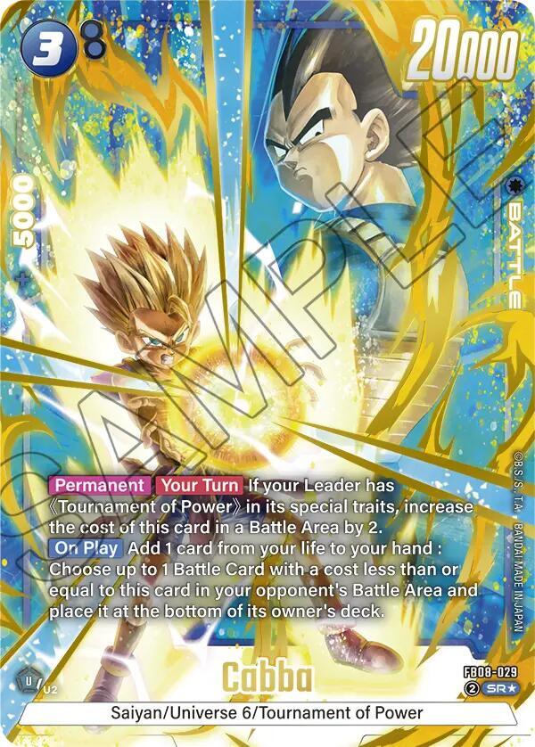Cabba (Alternate Art) FB08-029 card from Saiyan's Pride