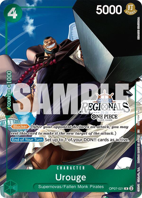 Urouge (Online Regional Participation Pack 2025 Vol.1) OP07-021 card from One Piece Promotion Cards