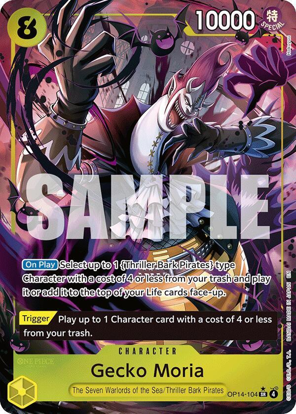 Gecko Moria (Alternate Art) OP14-104 card from The Azure Sea's Seven