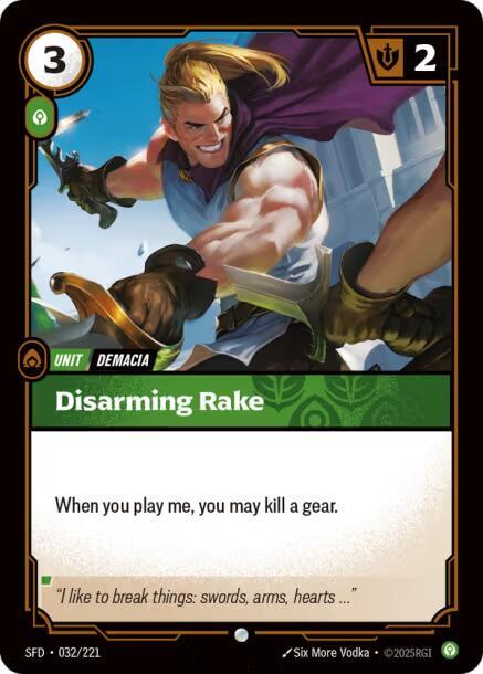 Disarming Rake 032/221 card from Spiritforged