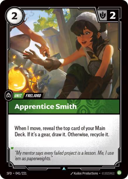 Apprentice Smith 041/221 card from Spiritforged