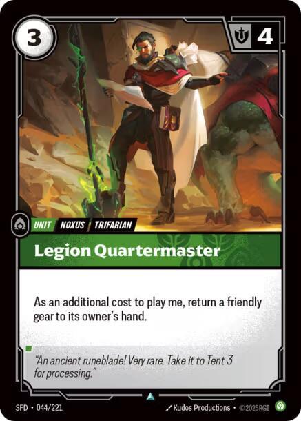 Legion Quartermaster 044/221 card from Spiritforged