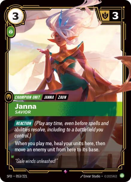 Janna - Savior 053/221 card from Spiritforged