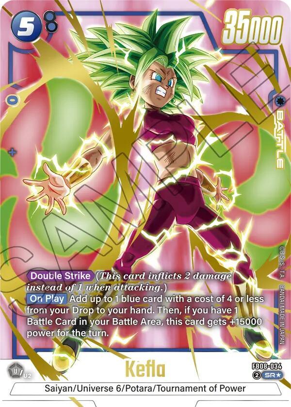 Kefla (Alternate Art) FB08-034 card from Saiyan's Pride