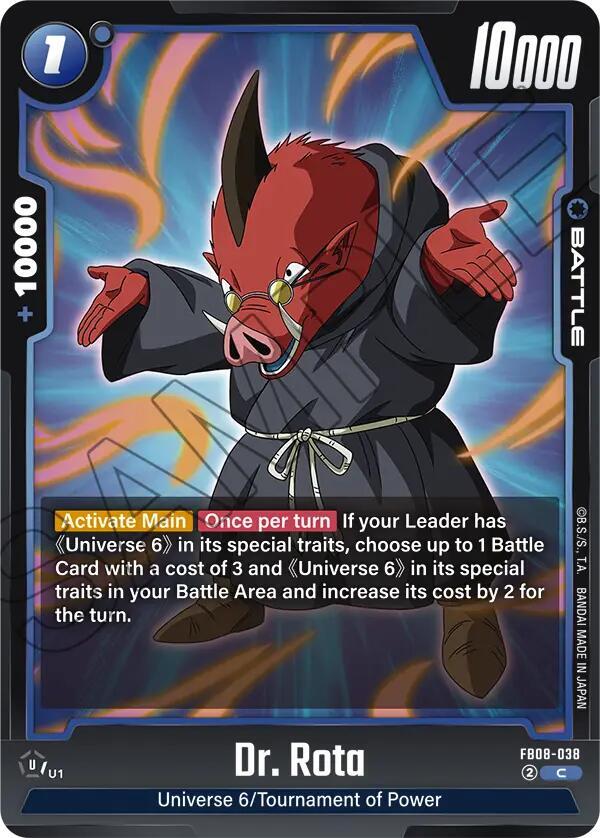 Dr. Rota FB08-038 card from Saiyan's Pride