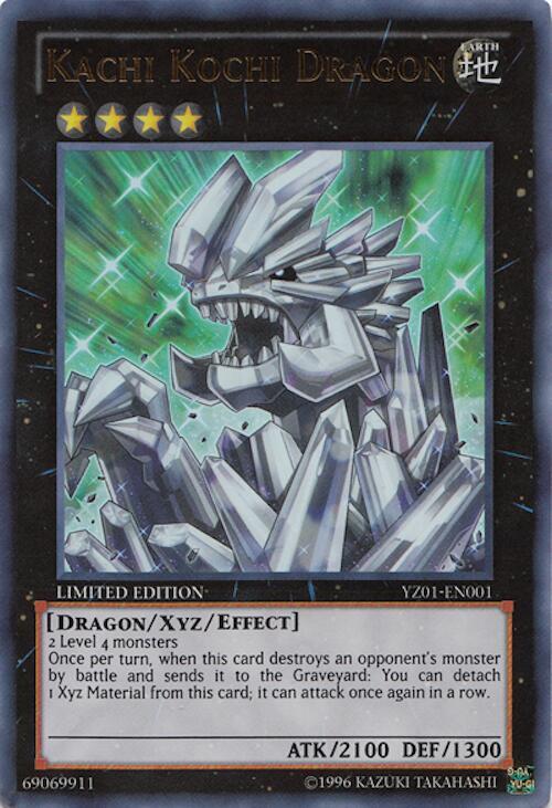 Kachi Kochi Dragon YZ01-EN001 card from Yu-Gi-Oh! ZEXAL Manga Promotional Cards