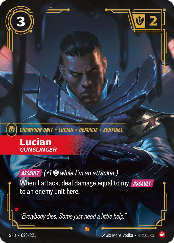 Lucian - Gunslinger 028/221 card from Spiritforged