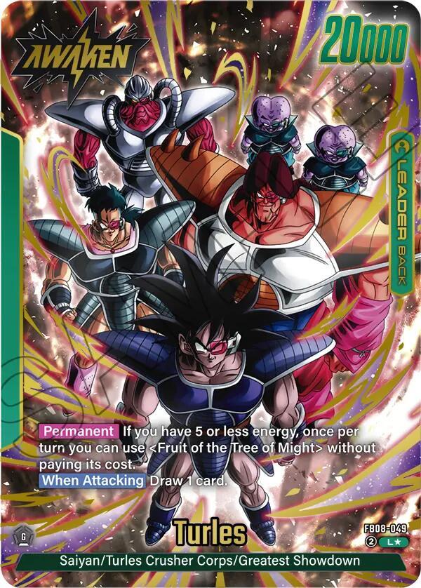 Turles (Alternate Art) FB08-049 card from Saiyan's Pride