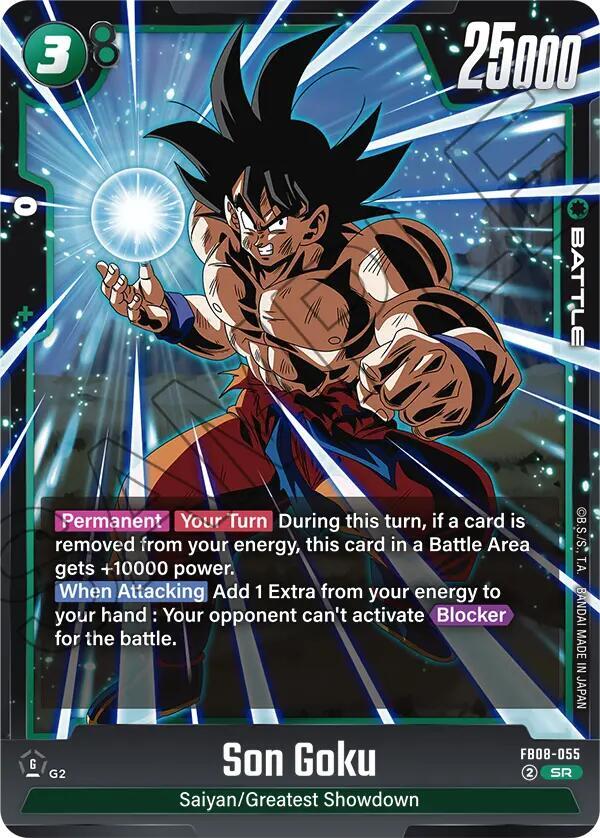 Son Goku FB08-055 card from Saiyan's Pride
