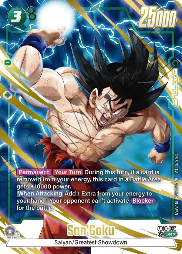 Son Goku (Alternate Art) FB08-055 card from Saiyan's Pride
