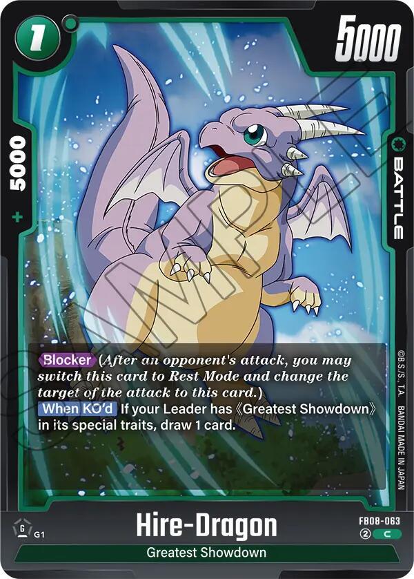 Hire-Dragon FB08-063 card from Saiyan's Pride