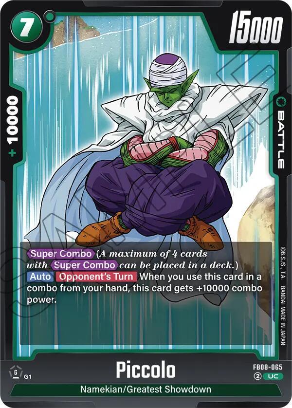 Piccolo FB08-065 card from Saiyan's Pride