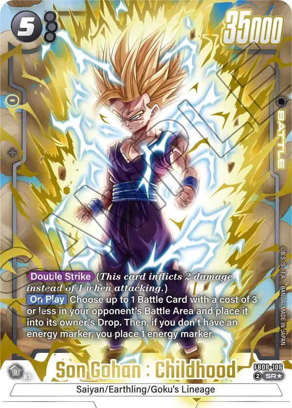 Son Gohan : Childhood (Alternate Art) FB08-106 card from Saiyan's Pride