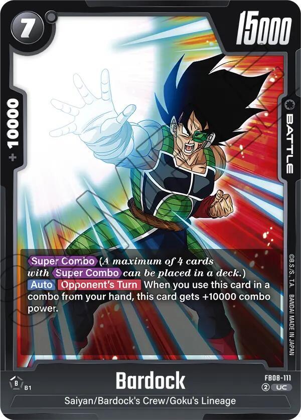 Bardock FB08-111 card from Saiyan's Pride