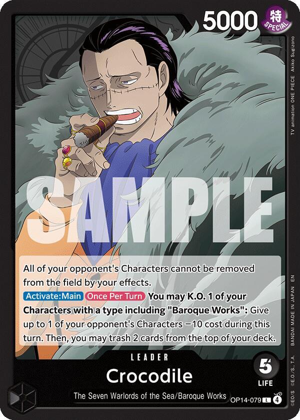 Crocodile OP14-079 card from The Azure Sea's Seven