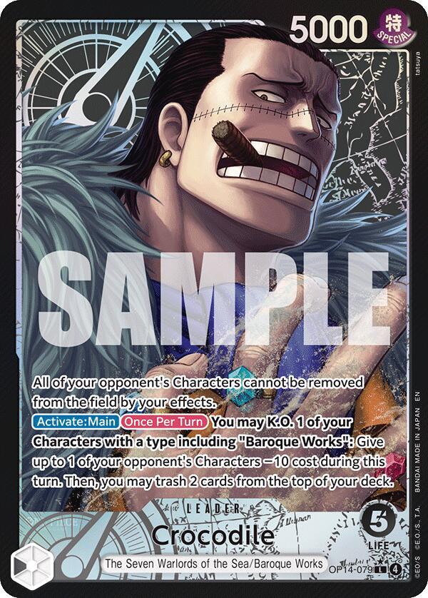 Crocodile (Alternate Art) OP14-079 card from The Azure Sea's Seven