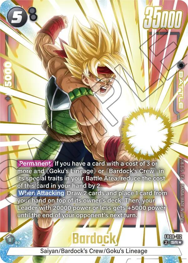 Bardock (Alternate Art) FB08-112 card from Saiyan's Pride