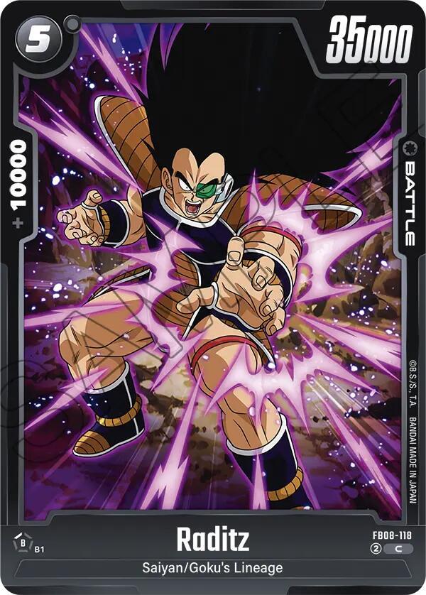 Raditz FB08-118 card from Saiyan's Pride