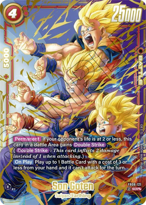 Son Goten (Super Alternate Art) FB08-121 card from Saiyan's Pride