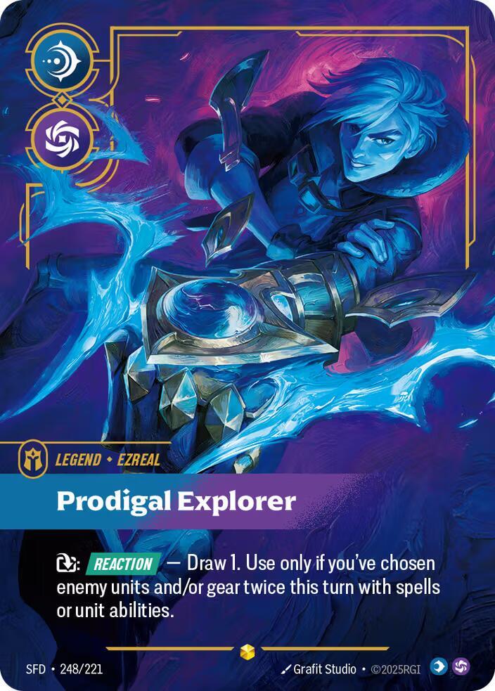 Ezreal - Prodigal Explorer (Overnumbered) 248/221 card from Spiritforged