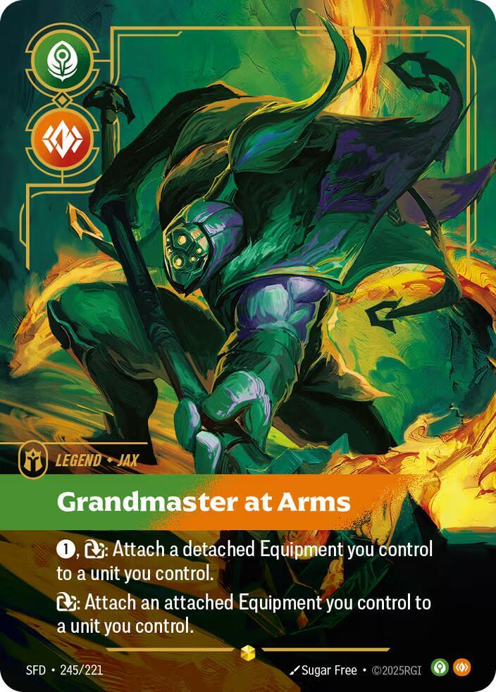 Jax - Grandmaster At Arms (Overnumbered) 245/221 card from Spiritforged