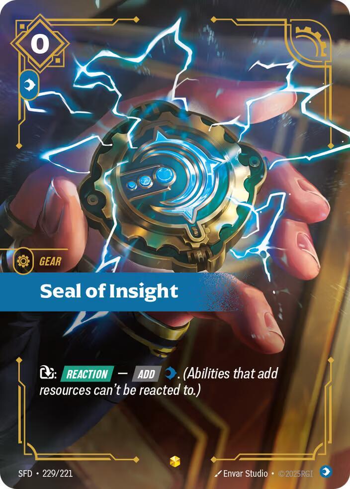 Seal of Insight (Overnumbered) 229/221 card from Spiritforged