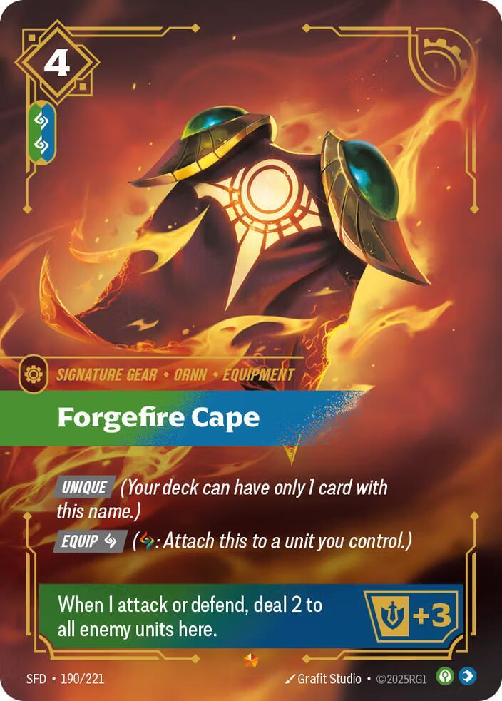 Forgefire Cape 190/221 card from Spiritforged