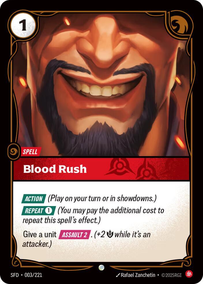 Blood Rush 003/221 card from Spiritforged