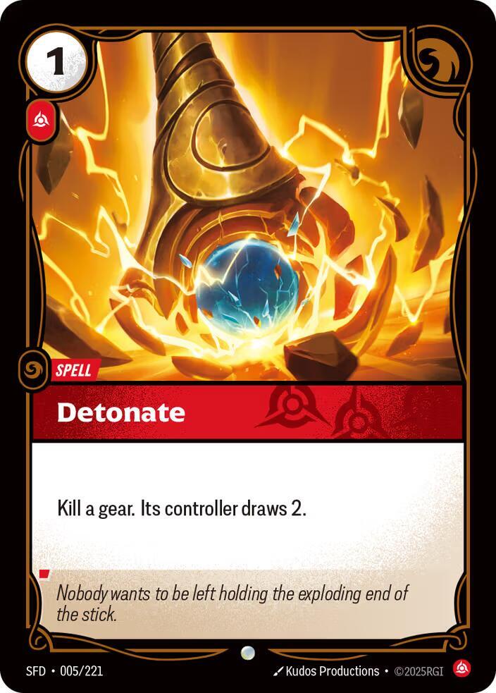 Detonate 005/221 card from Spiritforged