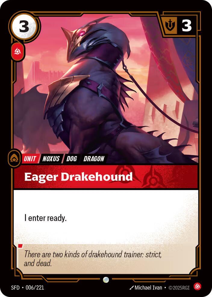 Eager Drakehound 006/221 card from Spiritforged
