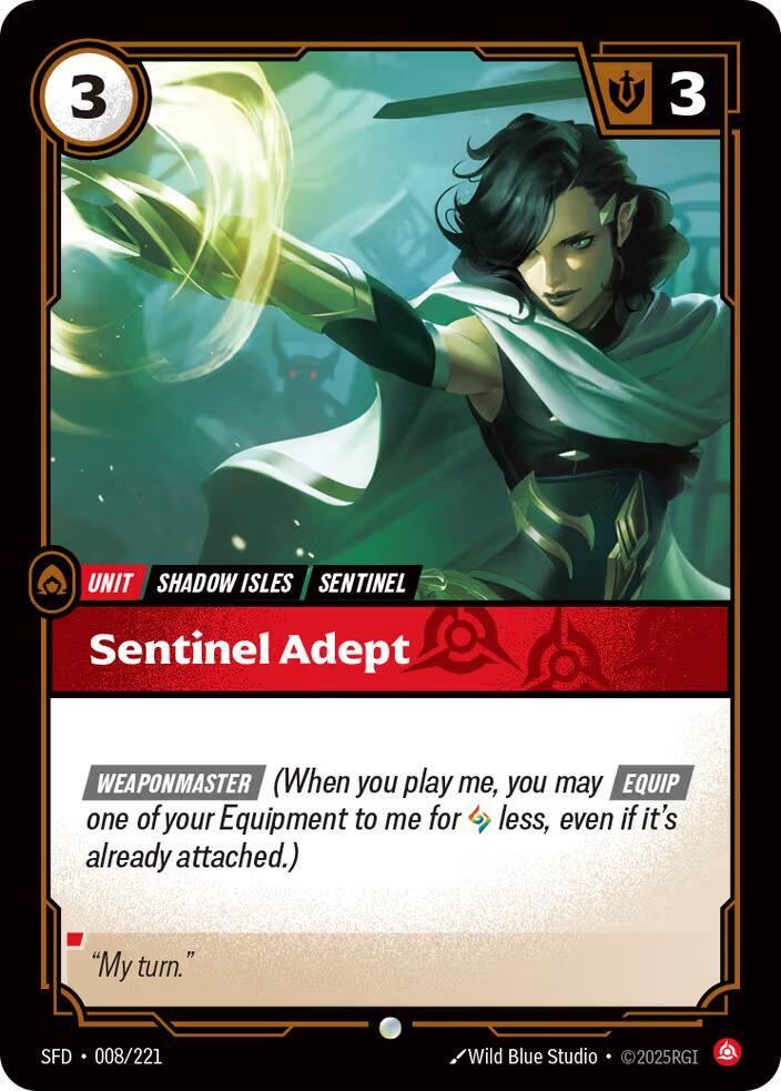 Sentinel Adept 008/221 card from Spiritforged