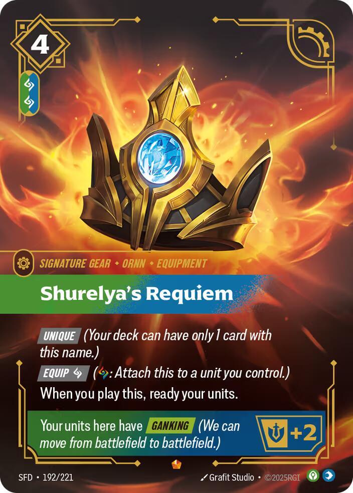 Shurelya's Requiem 192/221 card from Spiritforged