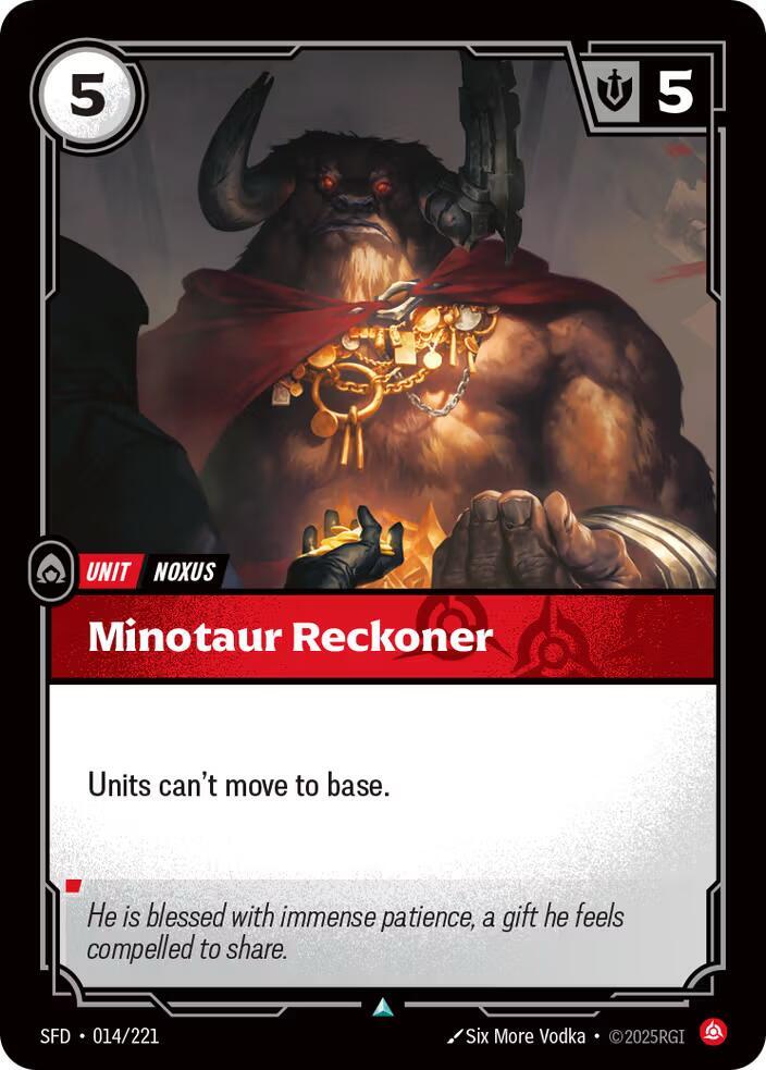 Minotaur Reckoner 014/221 card from Spiritforged